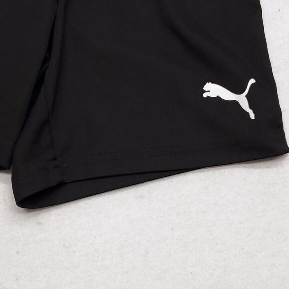 Puma Athletic Pull On Running Shorts Youth Boys Size Medium M Black White - Picture 5 of 8